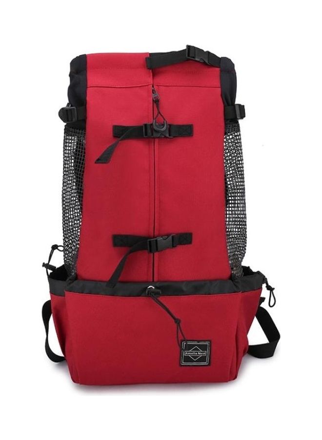 بي جي إم Ventilated And Breathable Washable Pet Portable Backpack Size XL Red/Black - Image 2
