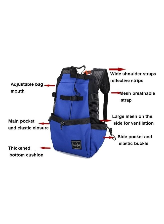 بي جي إم Ventilated And Breathable Washable Pet Portable Backpack Size XL Red/Black - Image 4