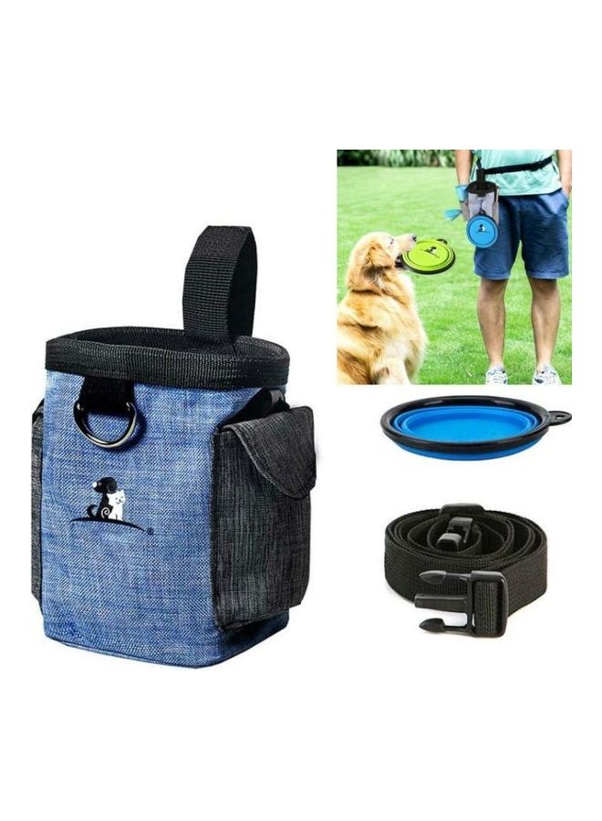BGM Dog Outing Food Snacks Garbage Pet Training Waist Bag Blue/Black - Image 1