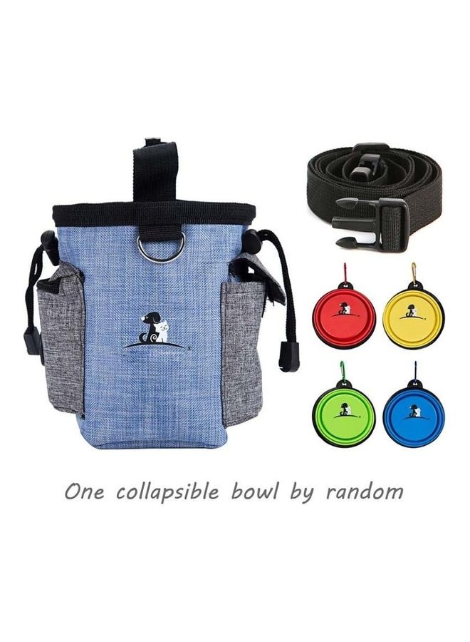 BGM Dog Outing Food Snacks Garbage Pet Training Waist Bag Blue/Black - Image 2
