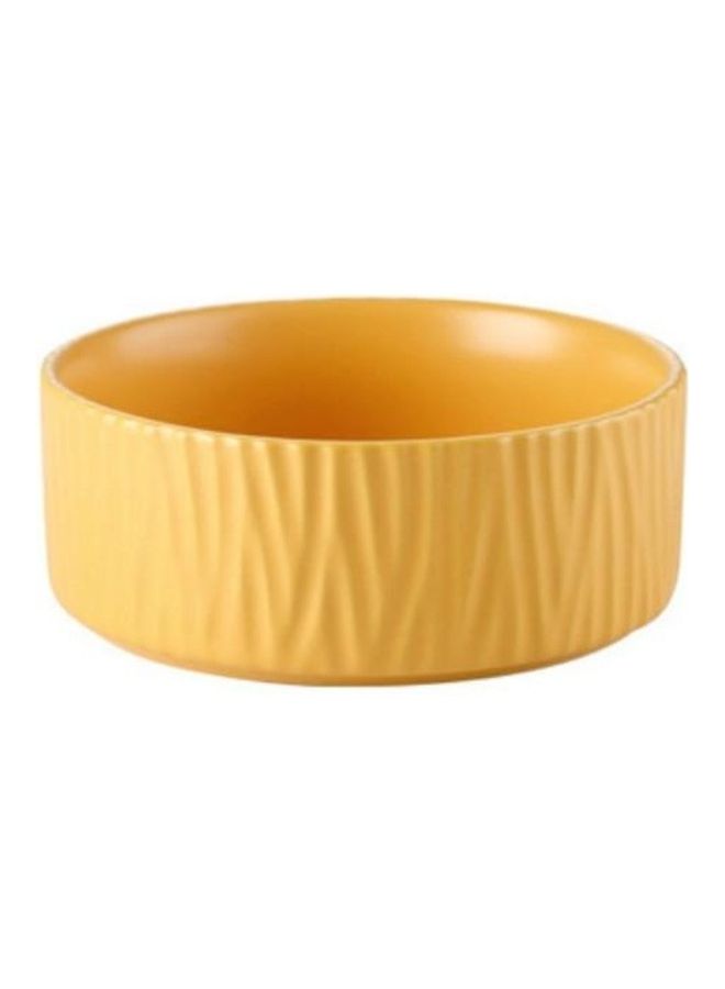 بي جي إم Pet Ceramic Food Bowl 15.5cm/850ml Yellow - Image 2