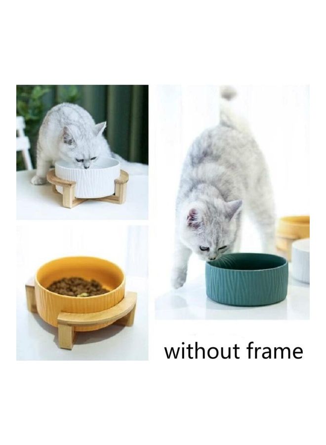 بي جي إم Pet Ceramic Food Bowl 15.5cm/850ml Yellow - Image 3