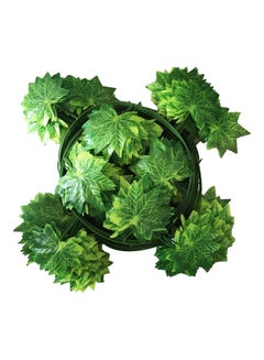 Generic 12-Piece Artificial Maple Leaf Vine Plant Set Green 
