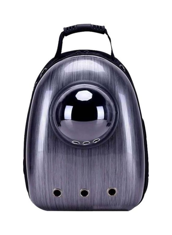 BGM 12-Hole Breathable Transparent Go Out Portable Space Capsule Pet Carrier Backpack Vertical Pattern Black  - Image 2