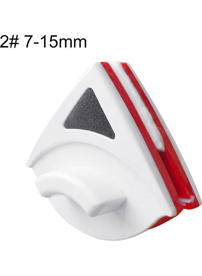 Triangular Double-Sided Magnetic Window Scraper White/Red - Image 1