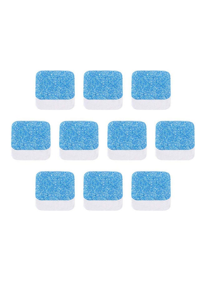 10-Piece Washing Machine Effervescent Cleaner Tablet Set Blue/White - Image 1