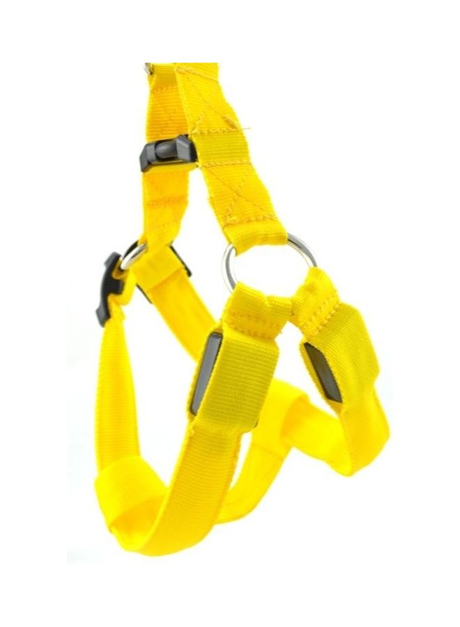 بي جي إم Double Sided LED Light Pet Harness Nylon Chest Strap S Yellow - Image 2