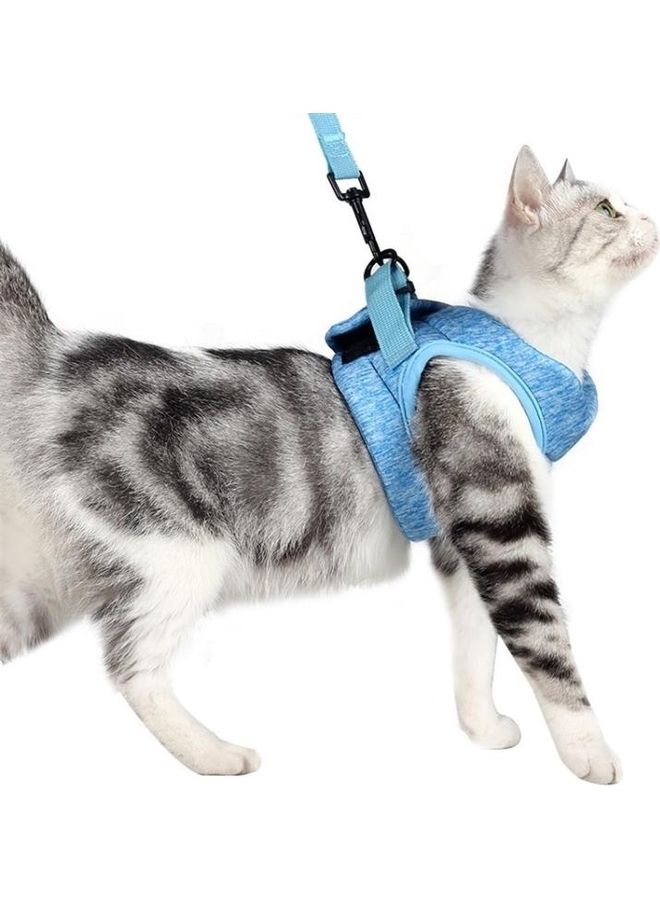 بي جي إم Cat Pet Chest Harness Leash, Size: L Sky Blue - Image 2