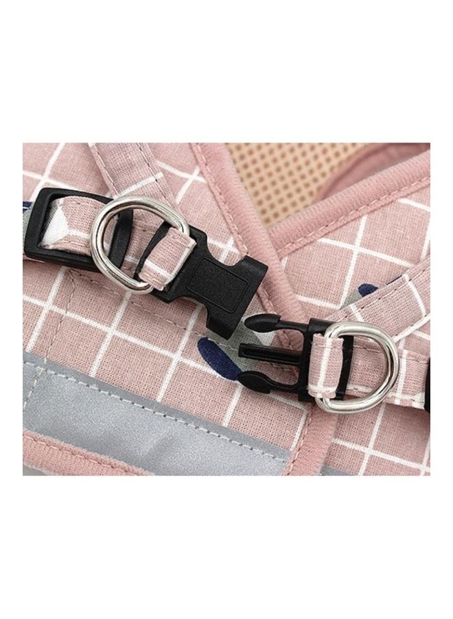 بي جي إم Reflective And Breathable Vest Traction  Pet Rope With Chest Leash Grey Grid XL - Image 5