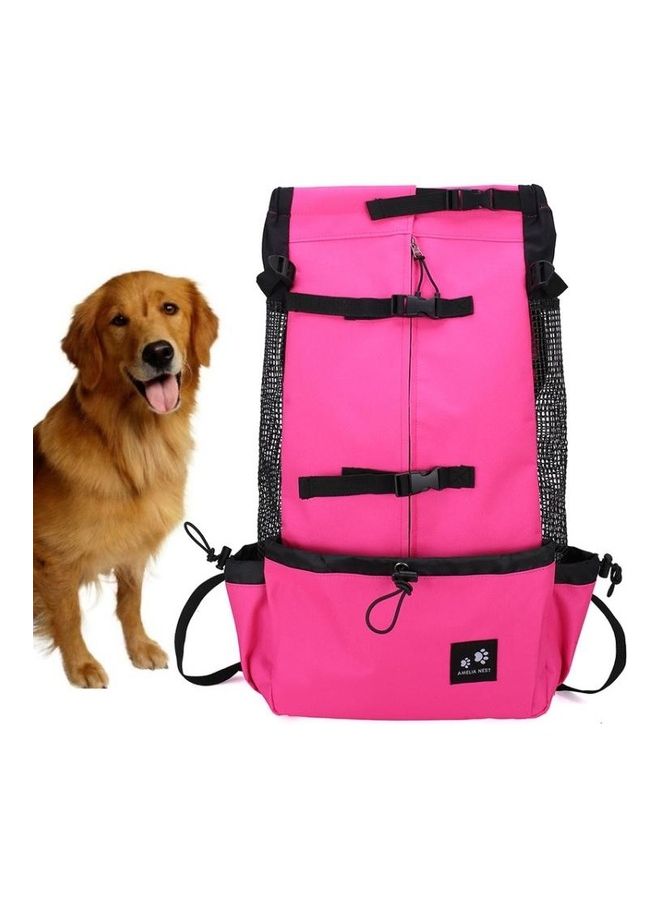 BGM Ventilated And Breathable Washable Pet Portable Backpack Rose Red - Image 1