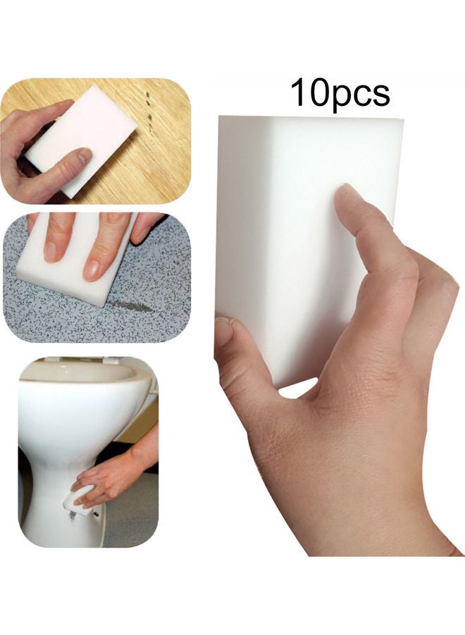 10-Piece Magic Sponge Pad Set White - Image 2