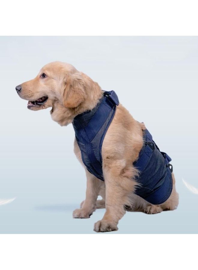 بي جي إم Pet Senior Dogs Chest Harness And Leash Dark Blue XS - Image 3