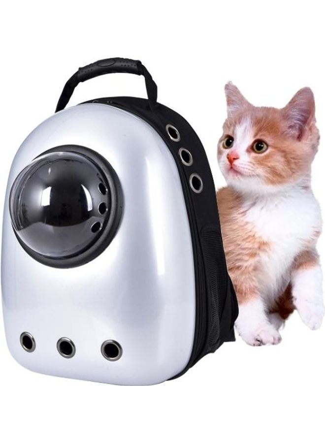 BGM 12-Hole Breathable Transparent Go Out Portable Space Capsule Pet Carrier Backpack White  - Image 1