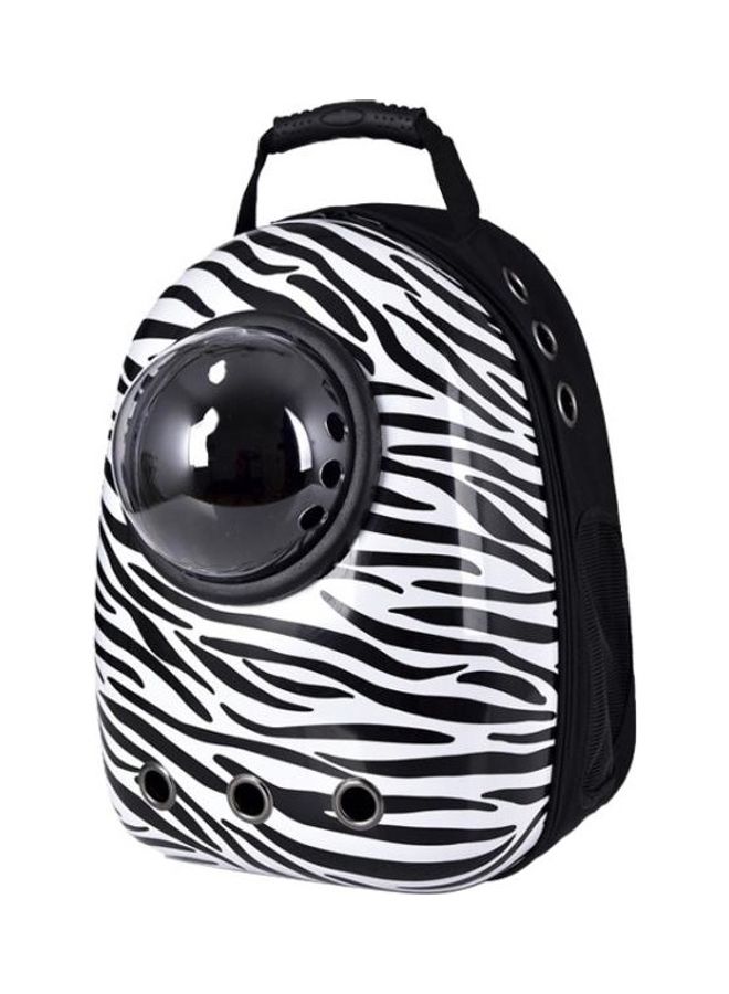 BGM 12-Hole Breathable Transparent Go Out Portable Space Capsule Pet Carrier Backpack for Cat Black/White  - Image 2