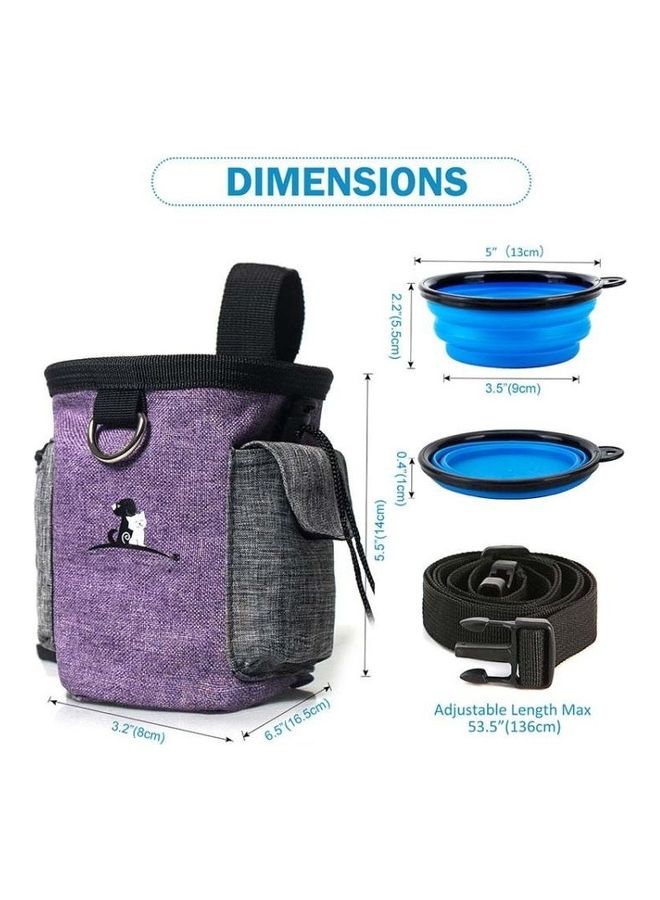 BGM Outdoor Pet Training Storage Waist Bag Purple/Black - Image 3