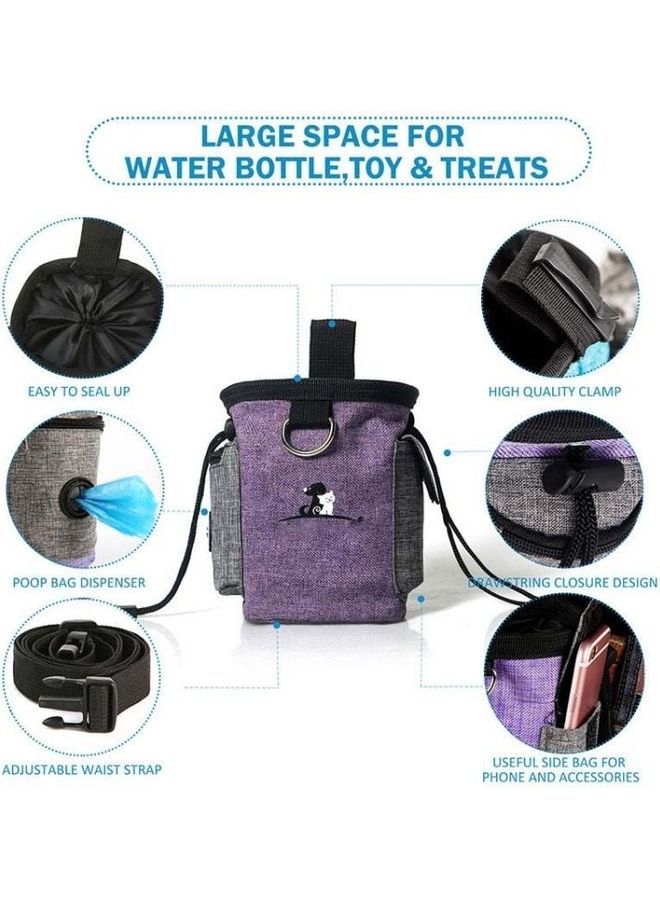 BGM Outdoor Pet Training Storage Waist Bag Purple/Black - Image 4