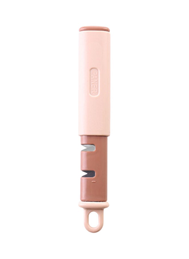 2-In-1 Multifunctional Vegetable Peeler And Knife Sharpener Pink/Brown