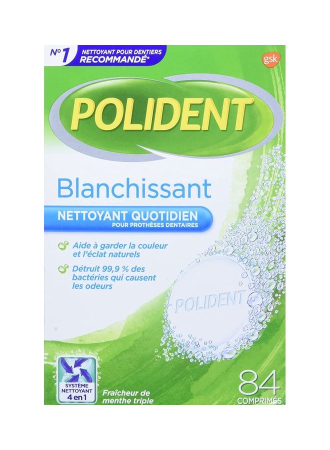 عبوة مبيض منظف يومي لمقوم الأسنان - بانتعاش النعناع الثلاثي من 84 قرص أبيض - Image 2