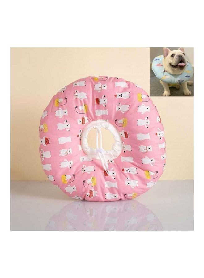 BGM 2-Piece Cat Anti-Lick/Bite Soft Ring Dog Collar Pet Supplies, Size-L Little White Bear - Image 1