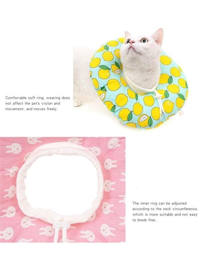 BGM 2-Piece Cat Anti-Lick/Bite Soft Ring Dog Collar Pet Supplies, Size-L Little White Bear - Image 4