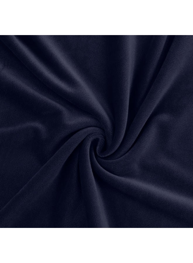 Velvet Slipcovers Removable Washable Soft Dining Chair Protector Cover Dark Blue 25 x 2 x 19cm  - Image 3