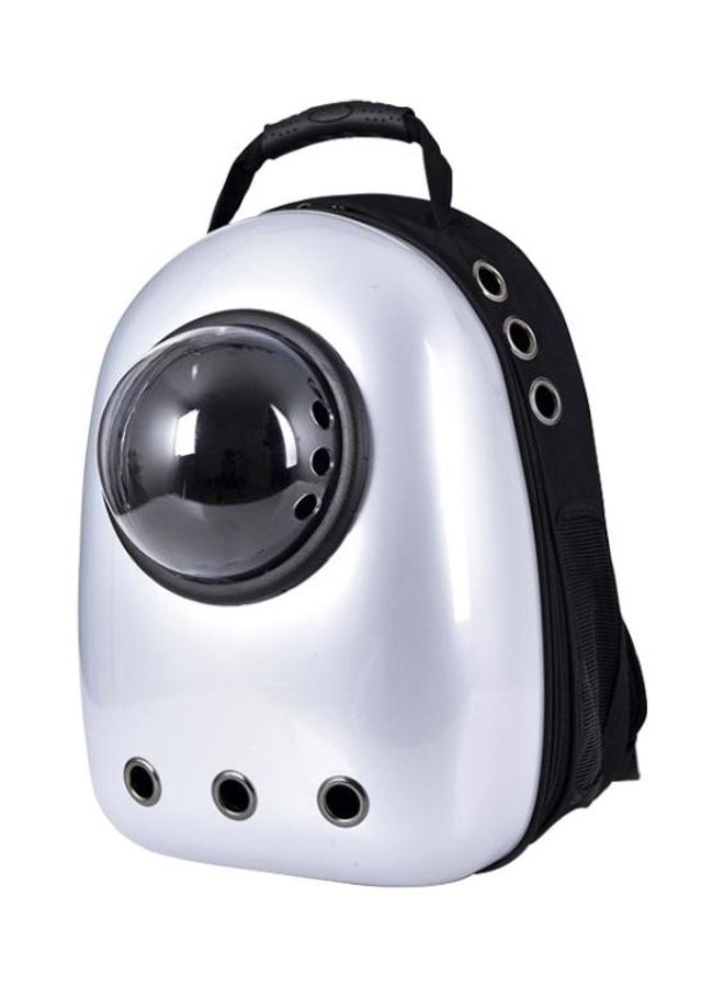 بي جي إم 12-Hole Breathable Transparent Go Out Portable Space Capsule Pet Carrier Backpack Silver - Image 2