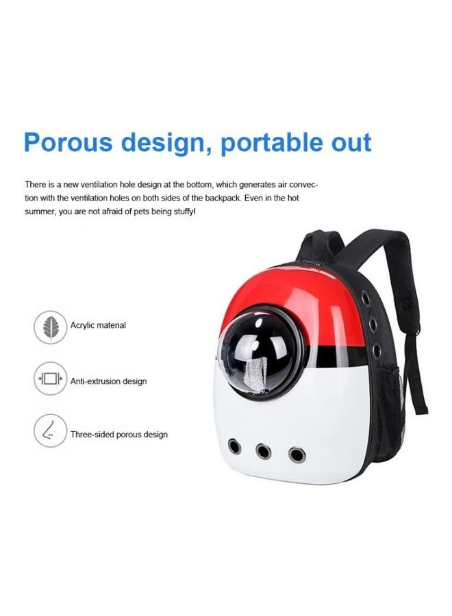 بي جي إم 12-Hole Breathable Transparent Go Out Portable Space Capsule Pet Carrier Backpack Silver - Image 5