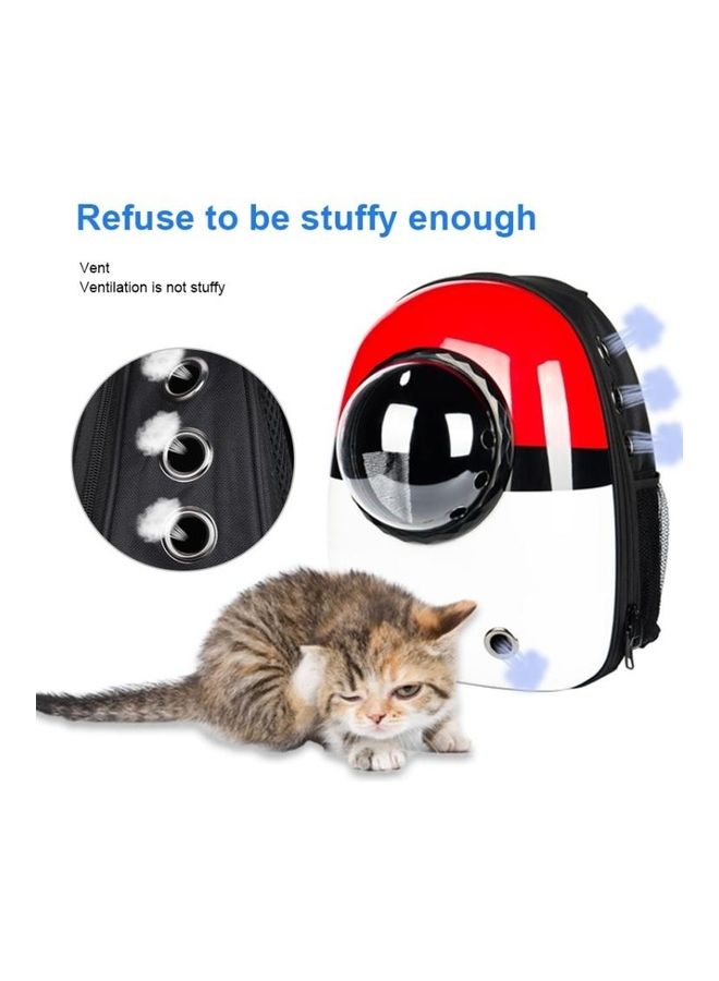 بي جي إم 12-Hole Breathable Transparent Go Out Portable Space Capsule Pet Carrier Backpack Silver - Image 4