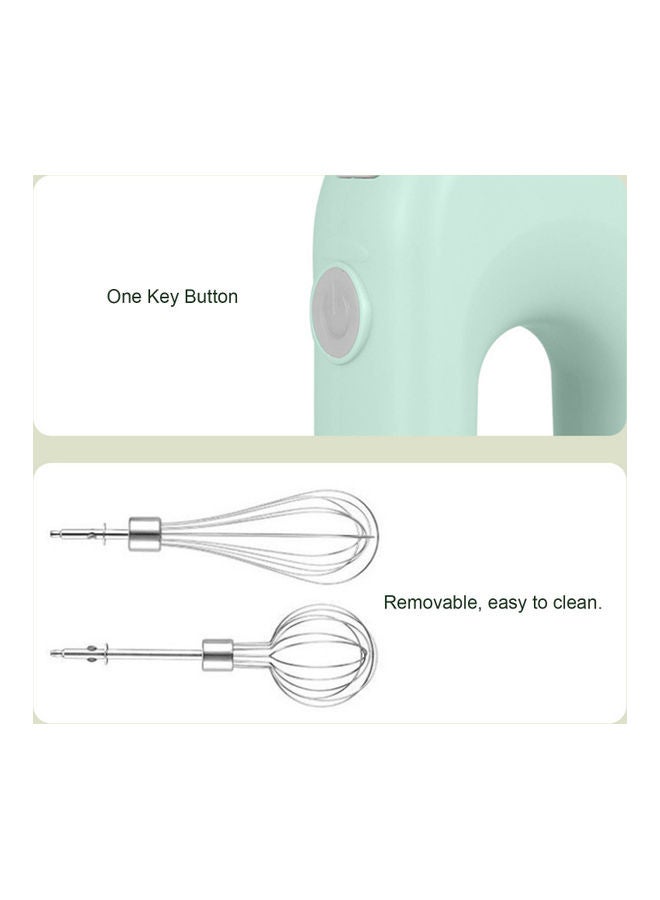 Rechargeable Portable Handheld Electric Egg Beater Pink/Silver - Image 4