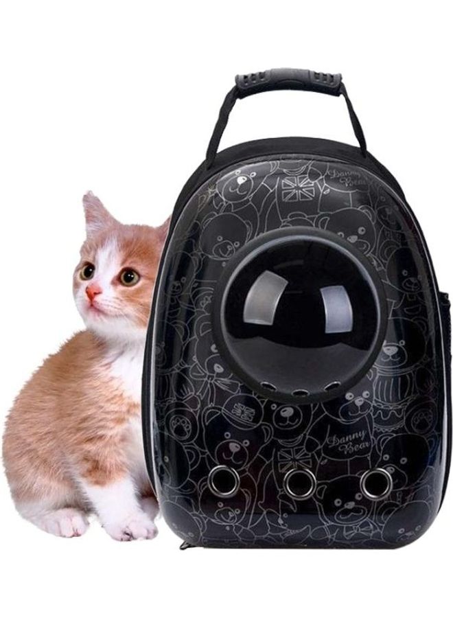 BGM 12-Hole Breathable Go Out Portable Space Capsule Pet Carrier Backpack Black Bear Bag  - Image 1