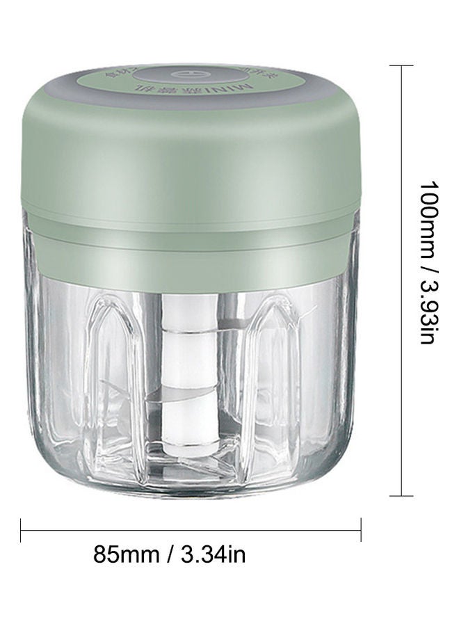 هراسة ثوم كهربائية لاسلكية صغيرة ومحمولة زهري/شفاف - Image 5