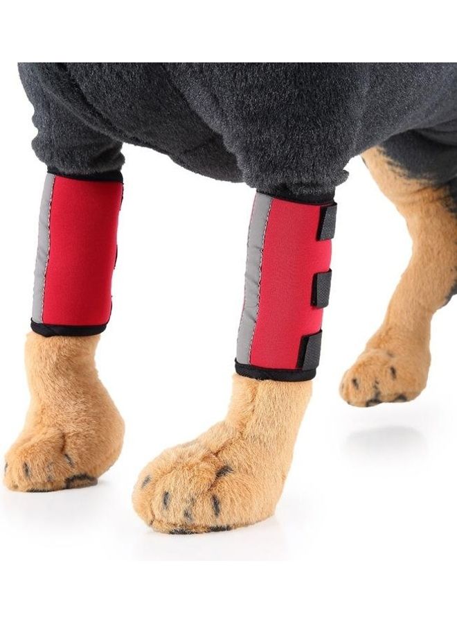 بي جي إم Pet Knee Protector Dog Surgery Injury Protective Cover Red - Image 2