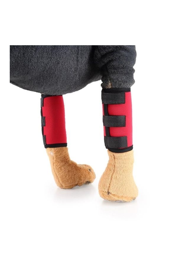 بي جي إم Pet Knee Protector Dog Surgery Injury Protective Cover Red - Image 3