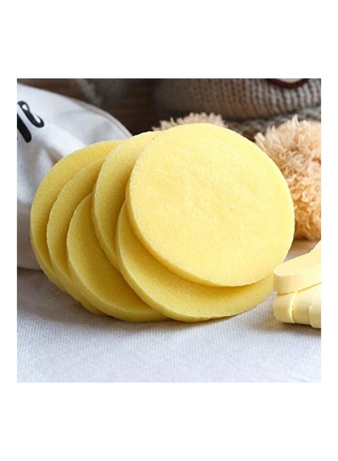 مجموعة إسفنجات مضغوطة للوجه مكونة من 12 قطعة أصفر - Image 3