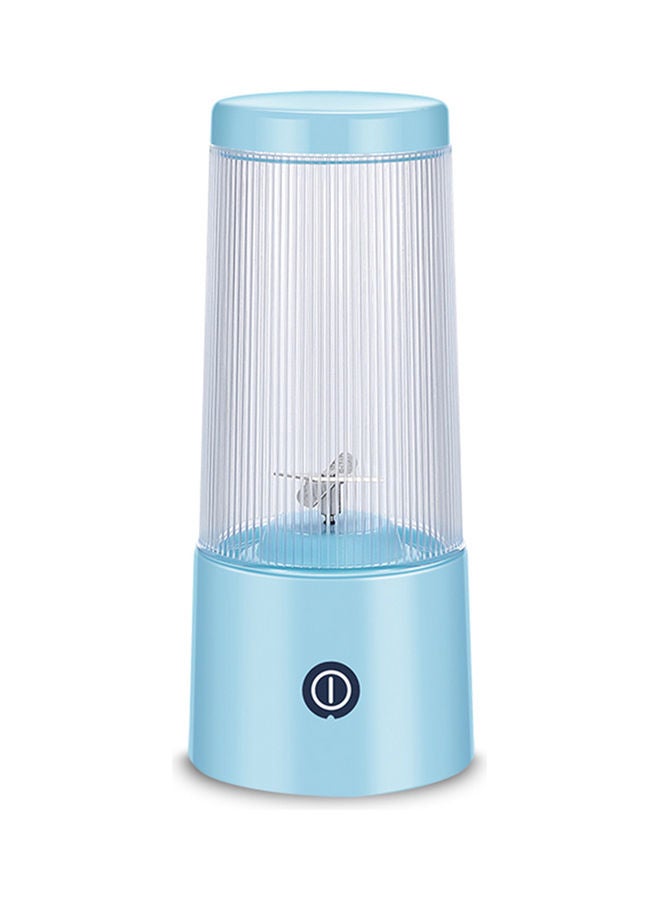 4-Cutter Portable Blender Juicer Cup Blue/Clear 350ml - Image 1