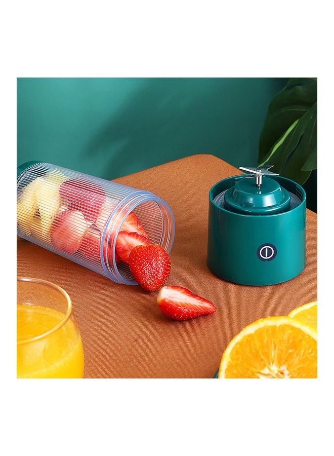 4-Cutter Portable Blender Juicer Cup Blue/Clear 350ml - Image 2