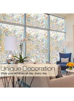 Alfa.life Privacy Film, Rainbow Clings, 3D Decorative Vinyl, Stained Glass Decals, Static Cling Window Sticker Non-Adhesive Multicolour 45 x 200cm  - Image 3