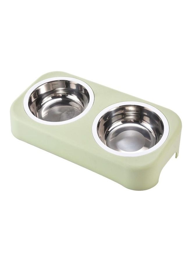 بي جي إم Pet Double Feeding Bowl Green L - Image 1