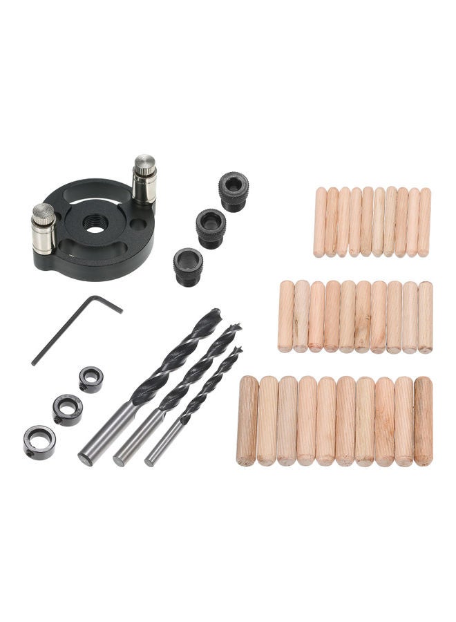 41-Piece Wood Hole Positioner Kit Black/Silver  - Image 1