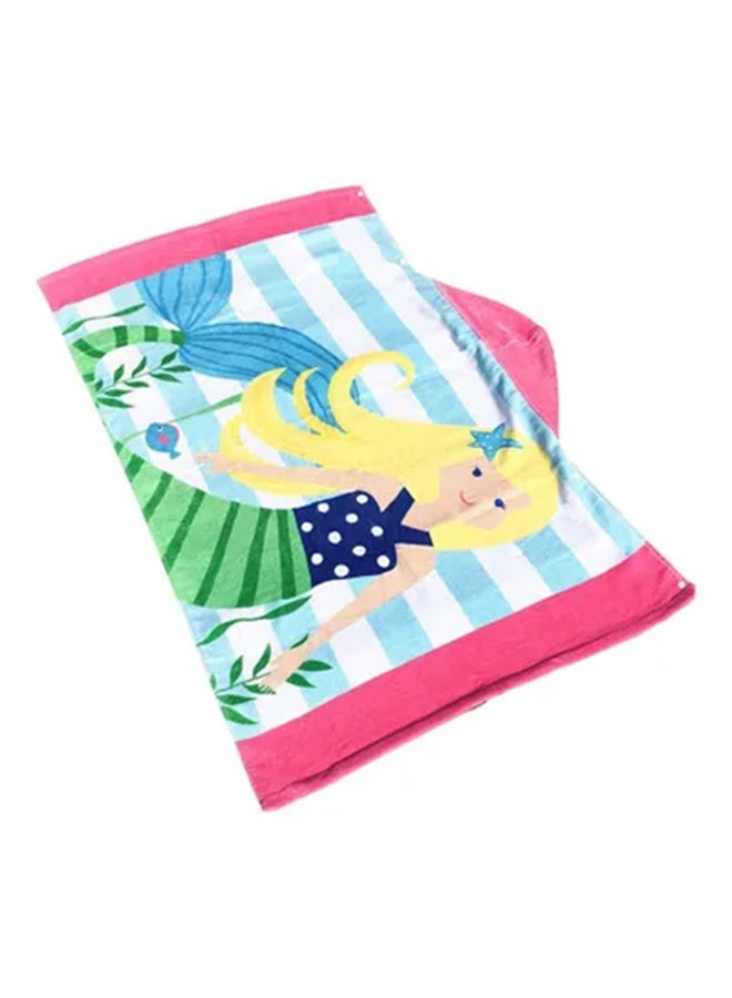 Mermaid Printed Hooded Cotton Towel Multicolour 127x76cm - v1631940893/N49916411A_1