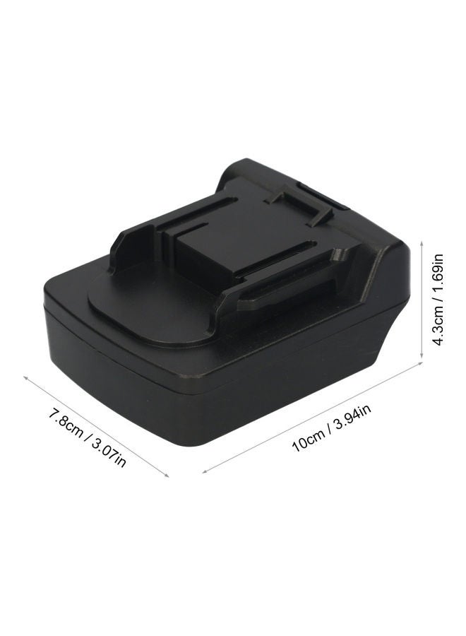 Generic Battery Converter Replacement Black 11.50x5.50x8.80cm  - Image 2