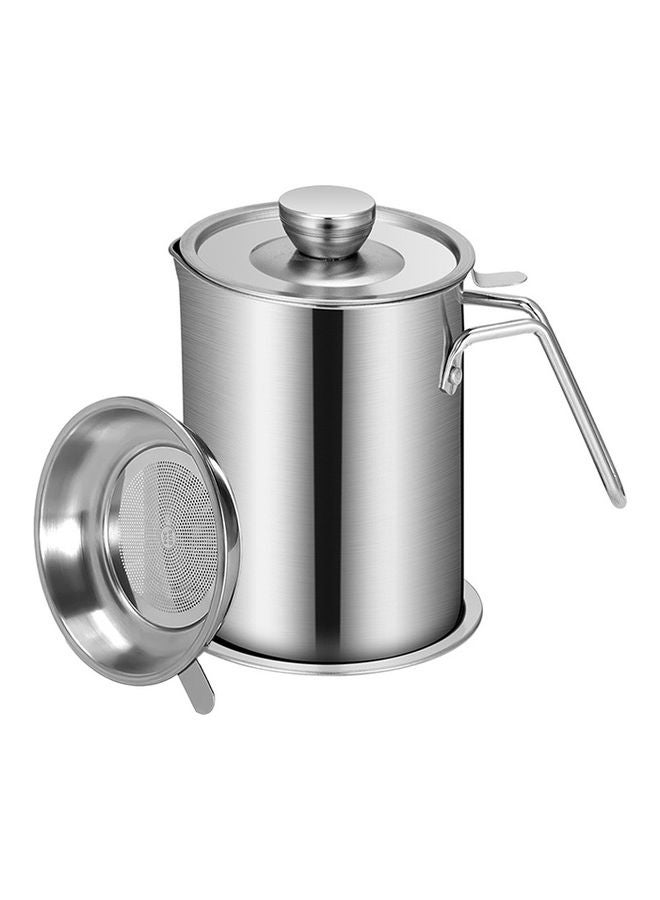 Stainless Steel Grease Strainer And Container Silver 12.2x13.4x11.7cm - v1631947503/N50940020A_1