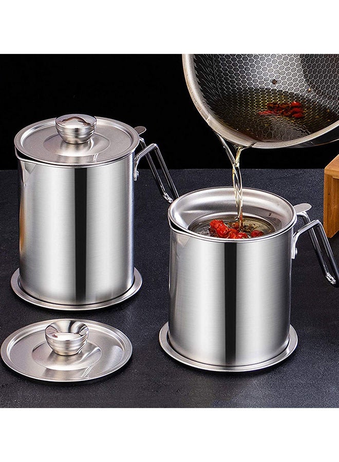 Stainless Steel Grease Strainer And Container Silver 12.2x13.4x11.7cm - v1631947504/N50940020A_7