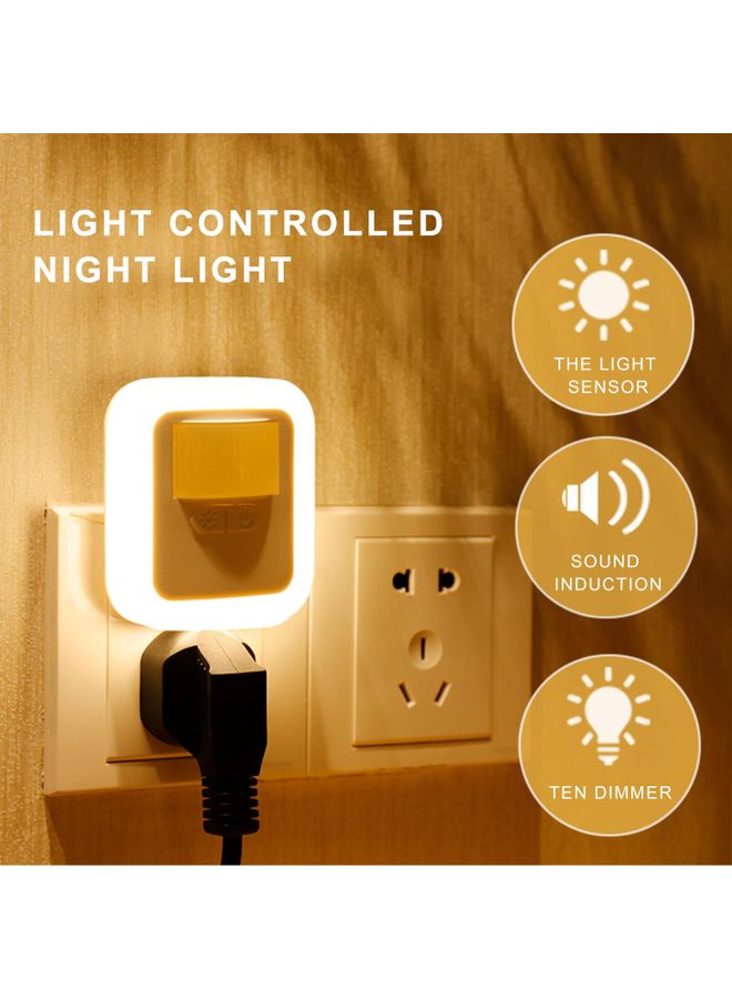 2-Piece LED Sensor Light Plug-in Motion Wall Night Lamp White 8.5x6.5x7cm  - Image 4
