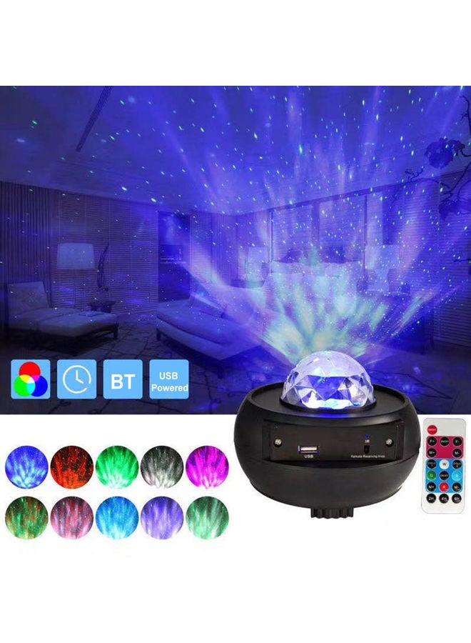 LED Projector Light With Remote Control Night Lamp Black 15.2x11.7x15.2cm - Image 1