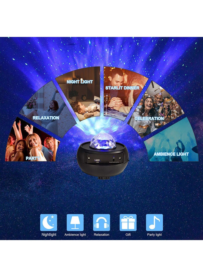 LED Projector Light With Remote Control Night Lamp Black 15.2x11.7x15.2cm - Image 5