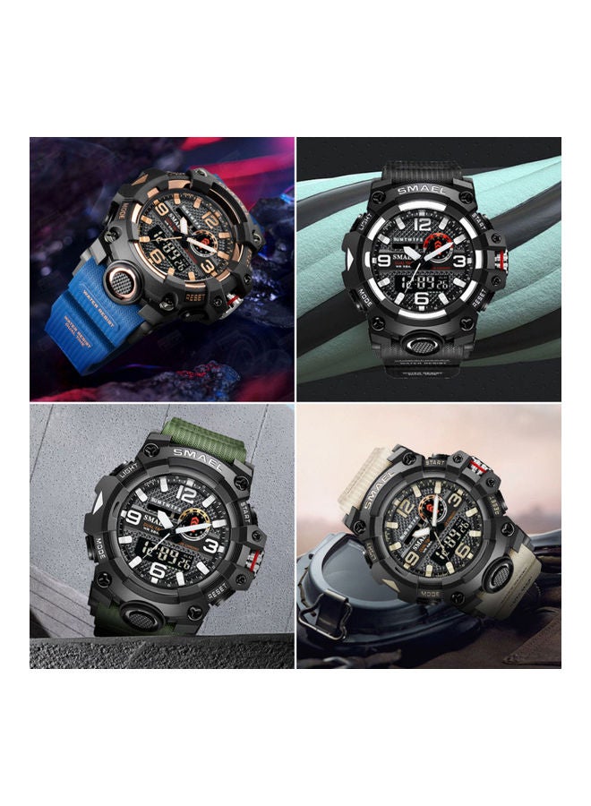 SMAEL Men's Rubber Analog Digital Watch J-5110CA - Image 3