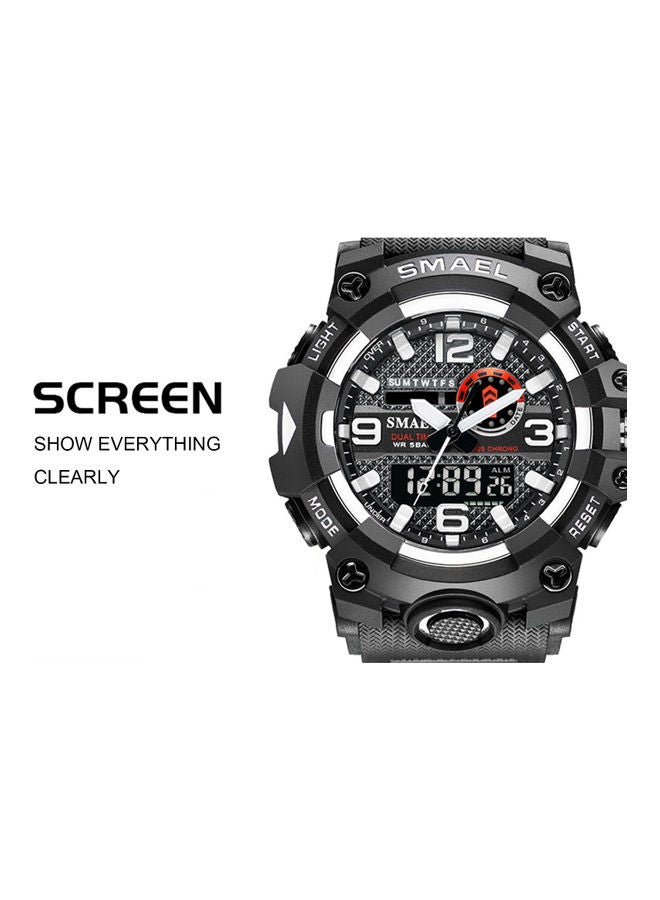 SMAEL Men's Rubber Analog Digital Watch J-5110CA - Image 4