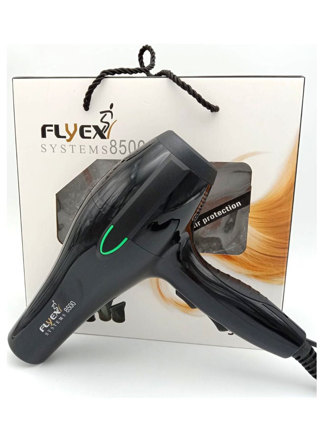 Flyex Blow Hair Dryer For Professional Use Black 23.5cm - Image 1