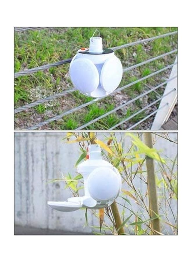 JD Foldable Outdoor Solar Night Light Rechargeable LED Camping Tent Lamp White 18.6inch  - Image 2